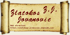 Zlatokos Jovanović vizit kartica